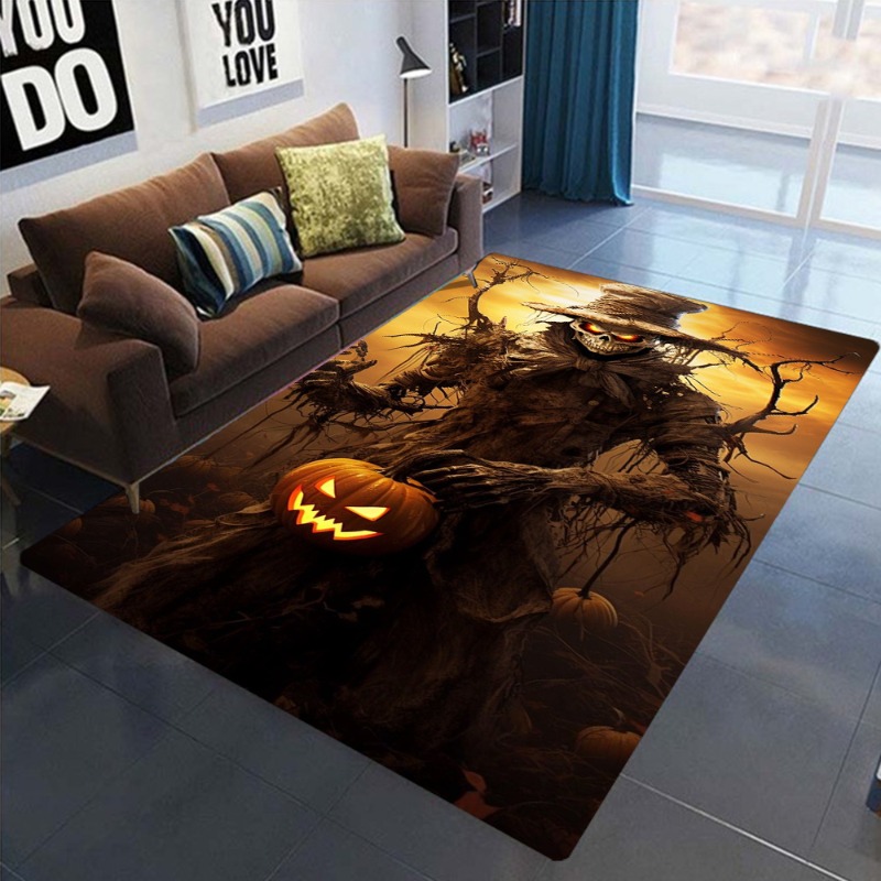 Commercial Printing Supplies Usa - Halloween Carpet Mat Rug Horror Scarecrow
