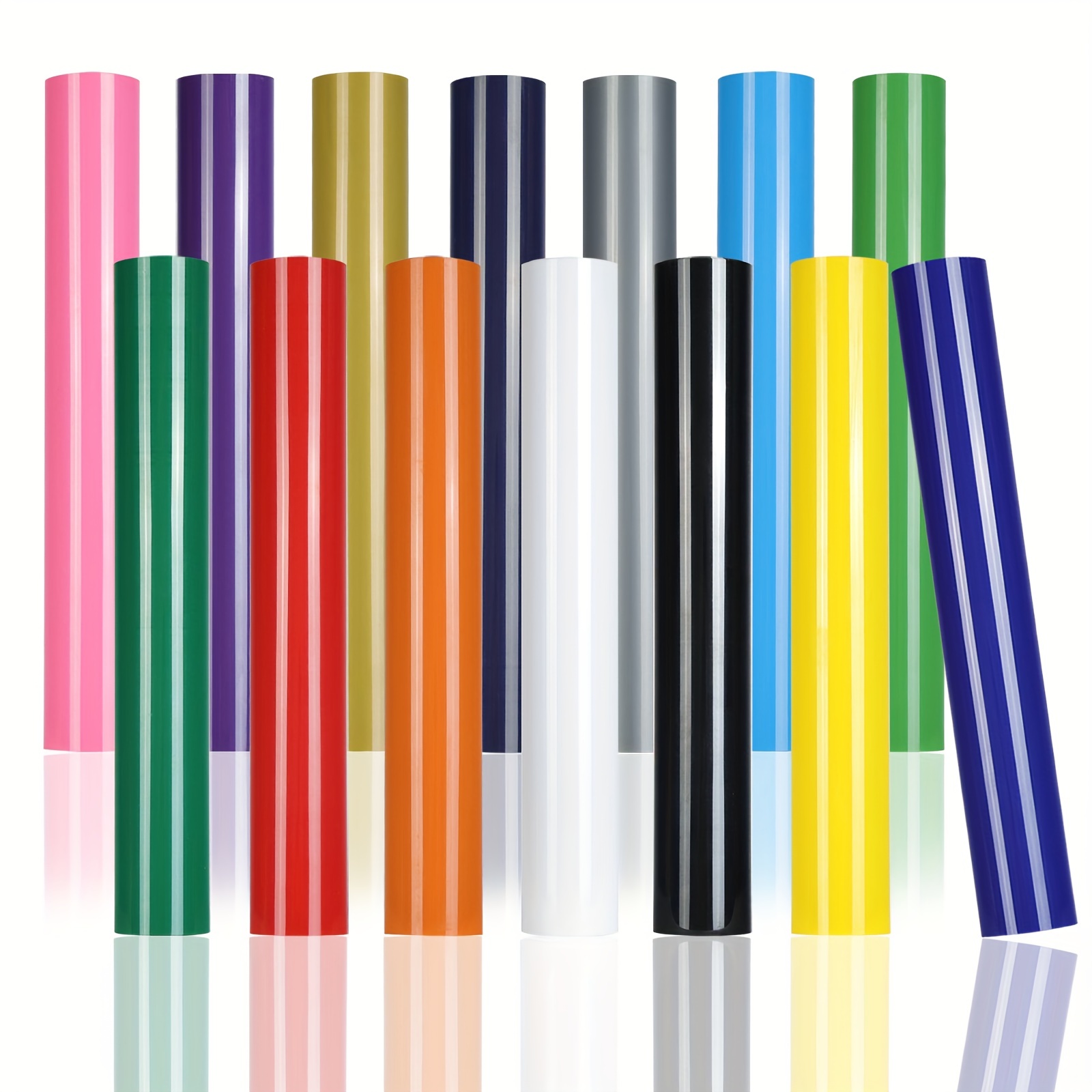 Heat Transfer Vinyl Roll - 4 color 8 rolls HTV WithSticky