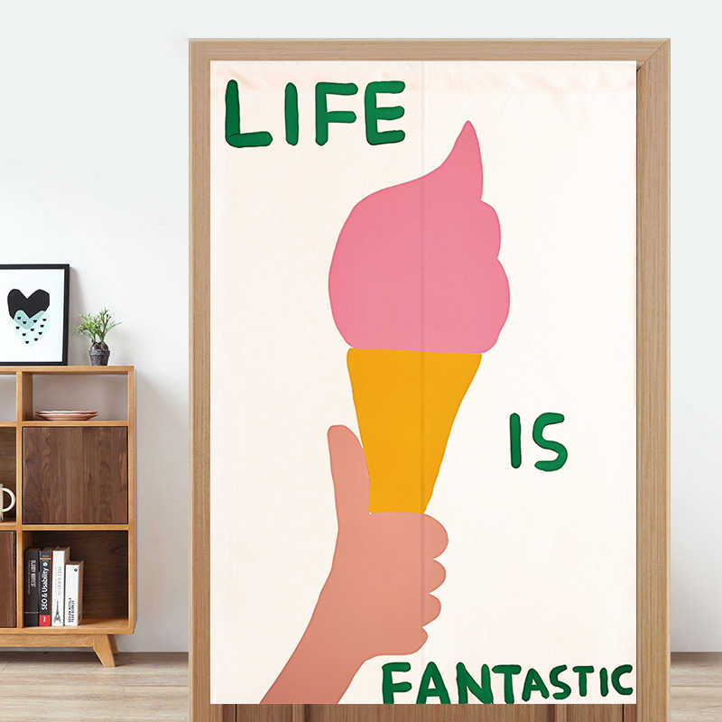 Commercial Printing Rates - VIKAMA Hand Drawn Heart Noren Door