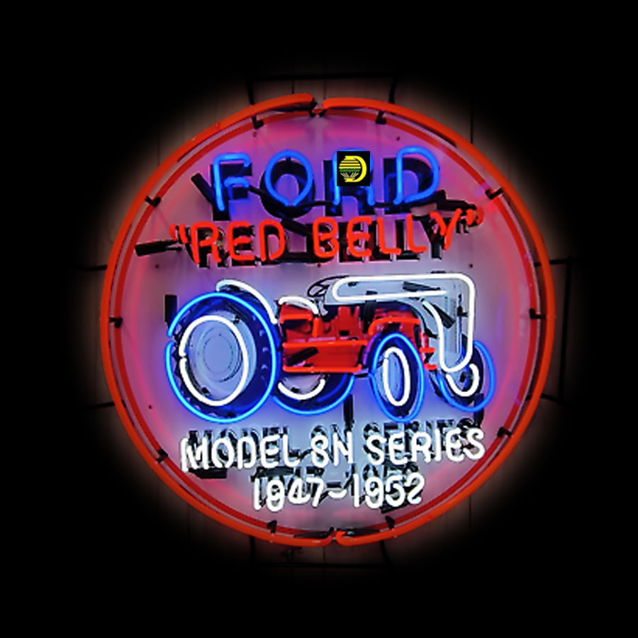 Commercial Wall Printing - For Red Belly Neon Sign Tractor