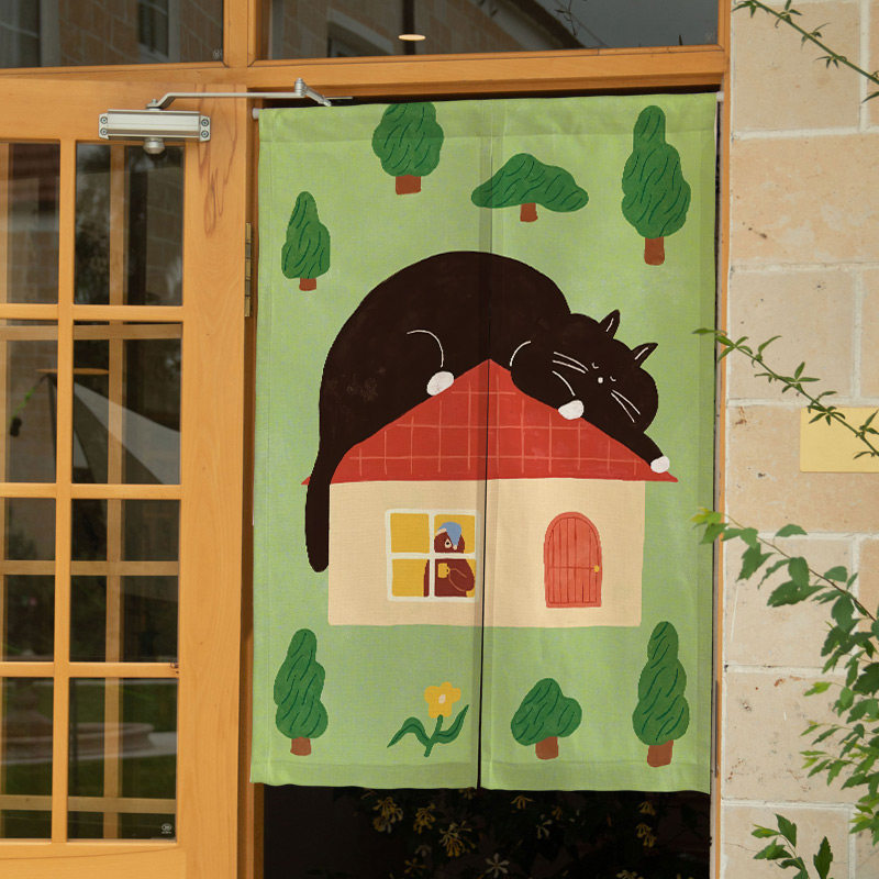 Commercial Printing Rates - VIKAMA Cute Money Black Noren Door