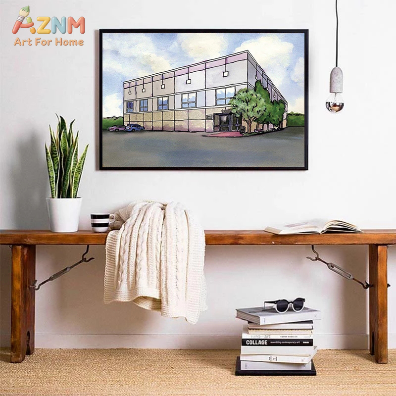 AZNM Watercolor Modern Commerc - огляд і ціна Commercial Wall Printing