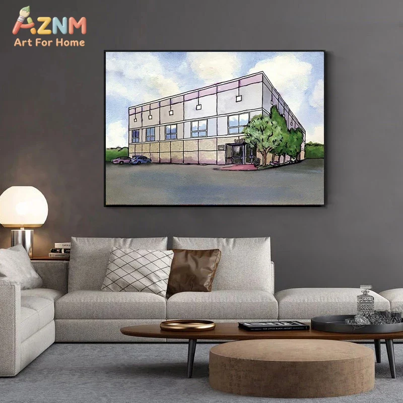 AZNM Watercolor Modern Commerc - огляд і ціна Commercial Wall Printing