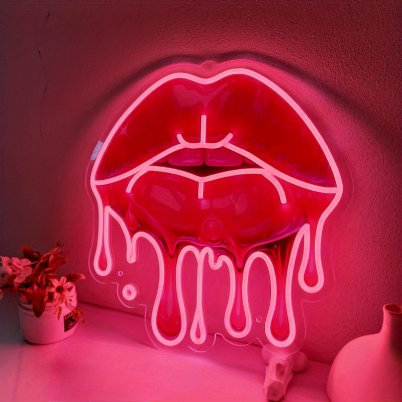 Melting Lips UV Printed Neon S - огляд і ціна Commercial Wall Printing