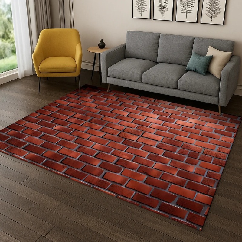 3D Brick Stone Building Carpet - огляд і ціна Commercial Wall Printing