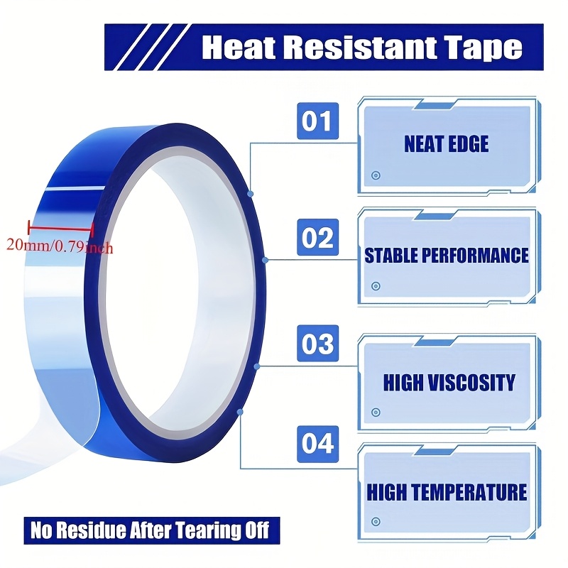 YITAPE 4PCS Blue Heat Transfer - огляд і ціна Heat Transfer Vinyl Roll