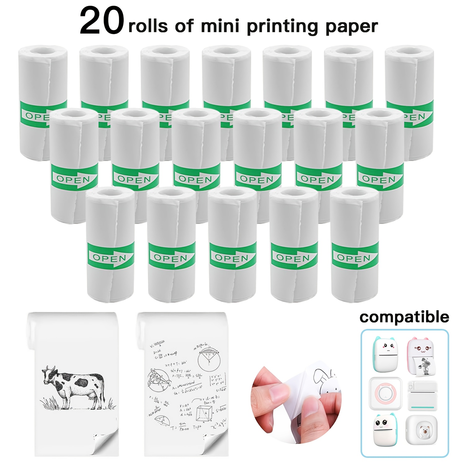 20 Rolls White Thermal Sticker - огляд і ціна Heat Transfer Vinyl Roll