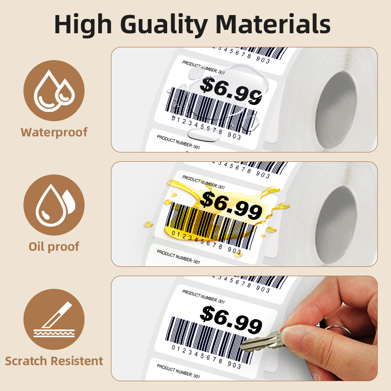 5 Rolls of White Label Sticker - огляд і ціна Commercial Printing Services