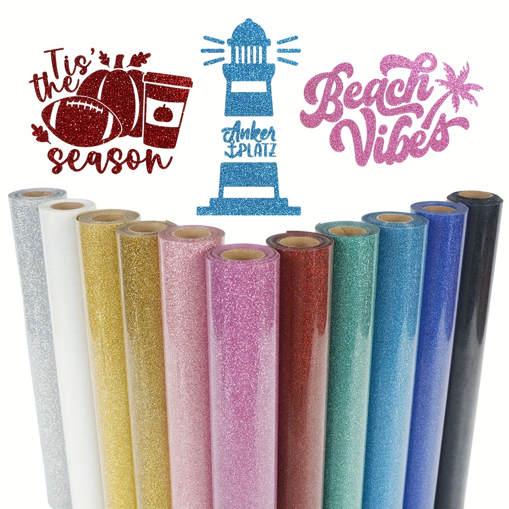 1 Pack, Glitter HTV Heat Trans - огляд і ціна Heat Transfer Vinyl Roll